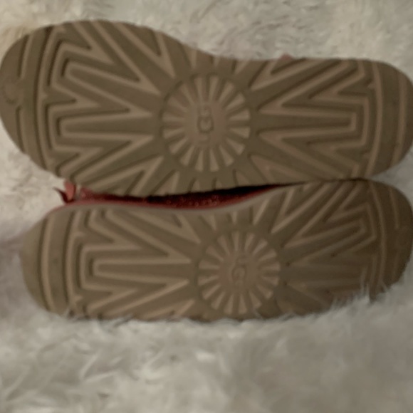 Pink glitter Bailey Bow UGG boots women Size 9 🎀✨ - Picture 5 of 5